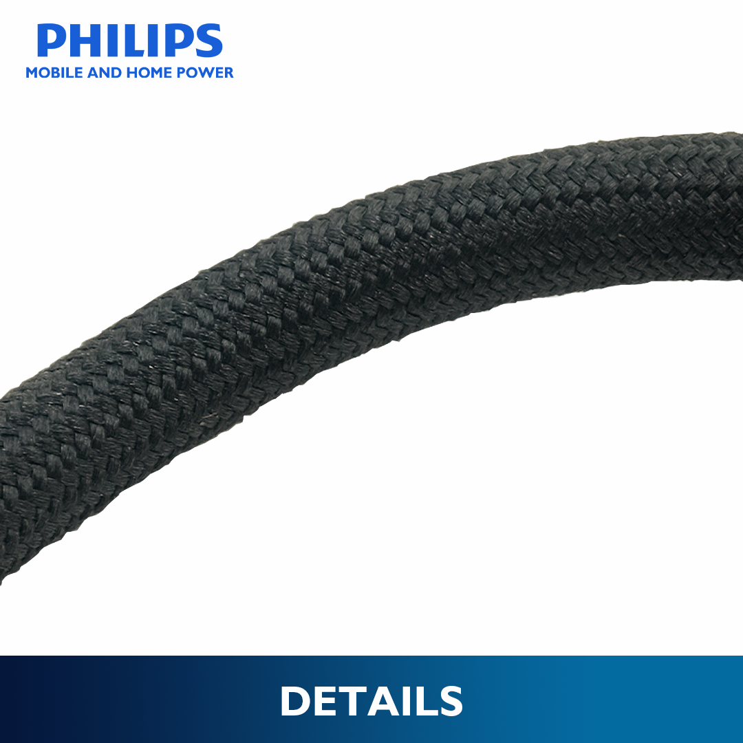 Philips 240W 0.5m USB-C to USB-C Cable Fast Charging, 40Gbps USB4 Data Transfer, Braided Thunderbolt 4 Compatible