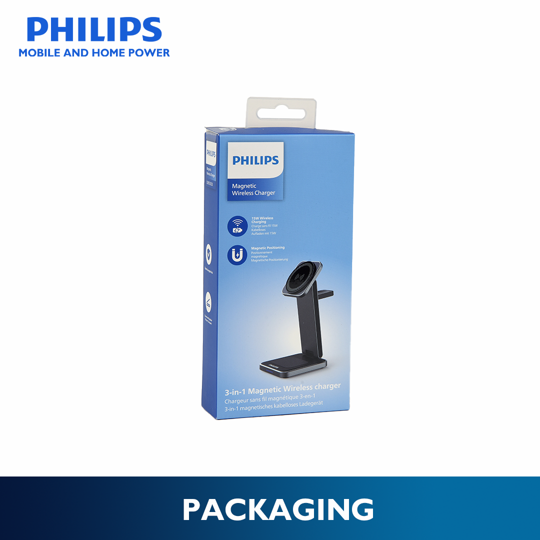 Philips 15W 3-in-1 Magnetic Wireless Fast Charger Portable Wireless Charger