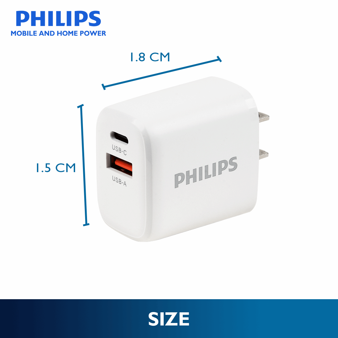 Philips 20W USB C Fast Wall Charger, iPhone Charger, USB C Charger