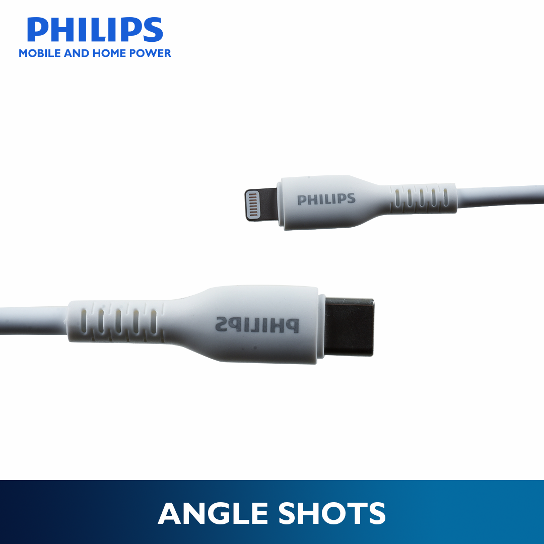 Philips Silicon 1.2m 18W USB C Type-C to Lightning Cable MFi Certified iPhone Charging Cable