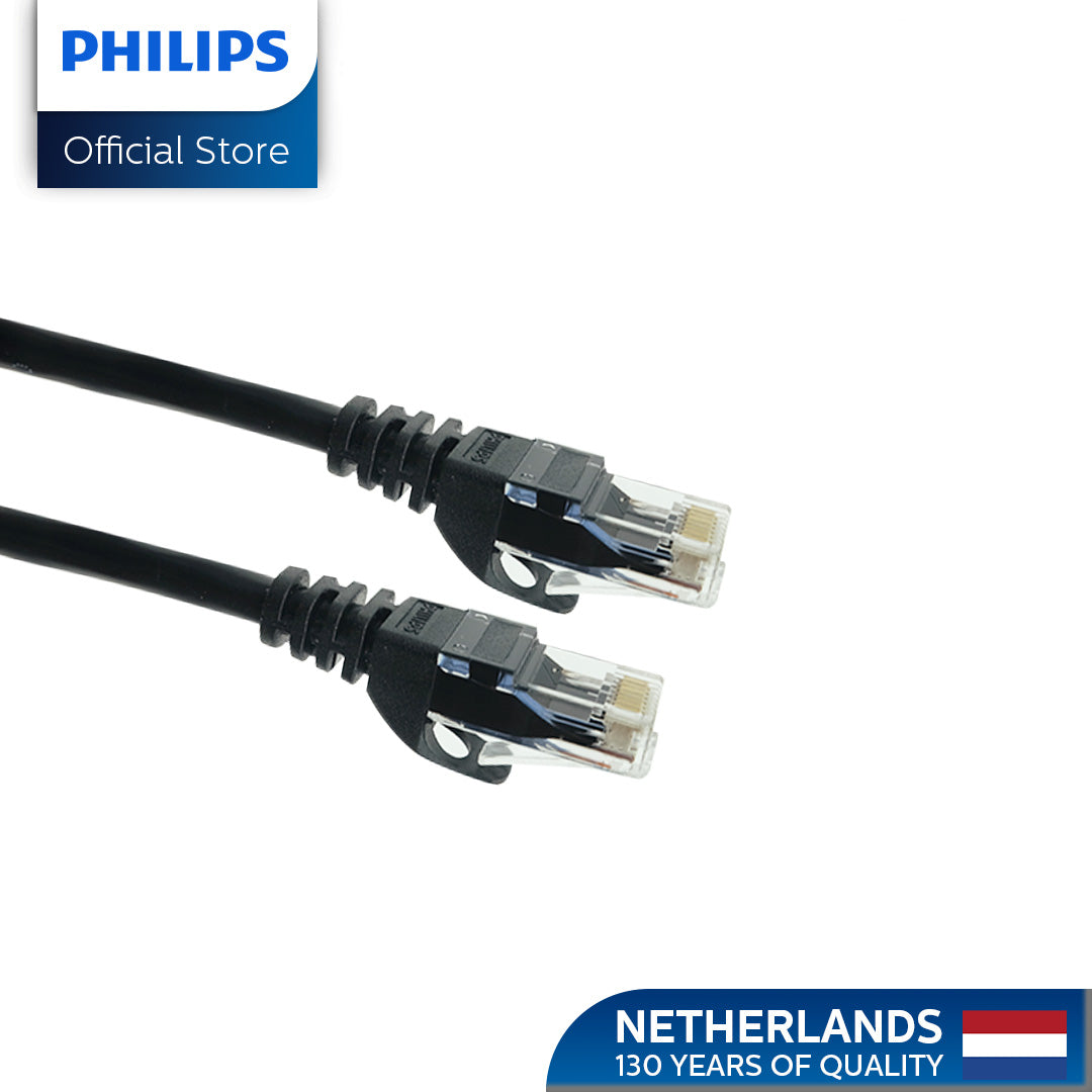 Philips 2.5m Cat6 Ethernet LAN Cable RJ45 High-Speed Gigabit Network Cable for Home & Office