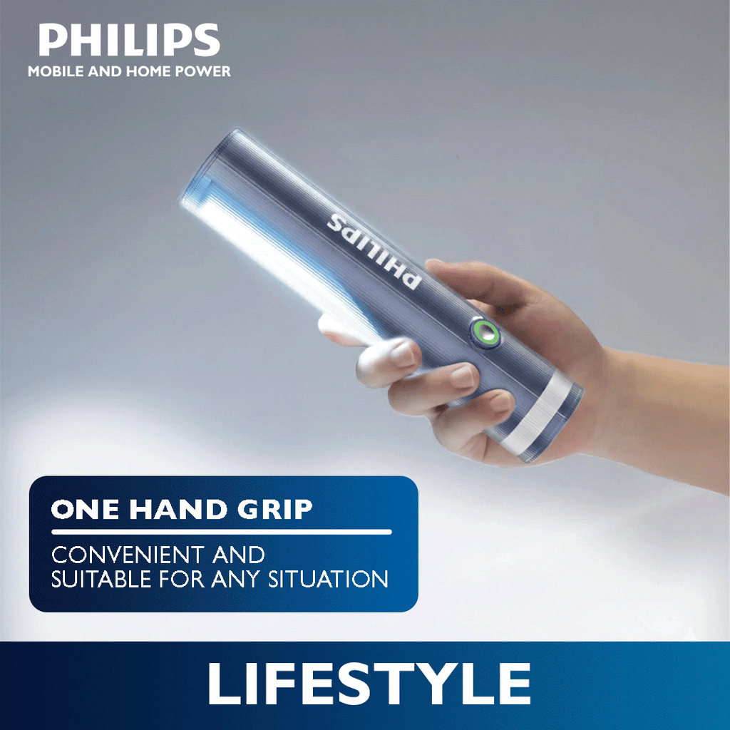Philips USB-C Rechargeable LED Flashlight & Lantern - 400 Lumens, SOS Mode