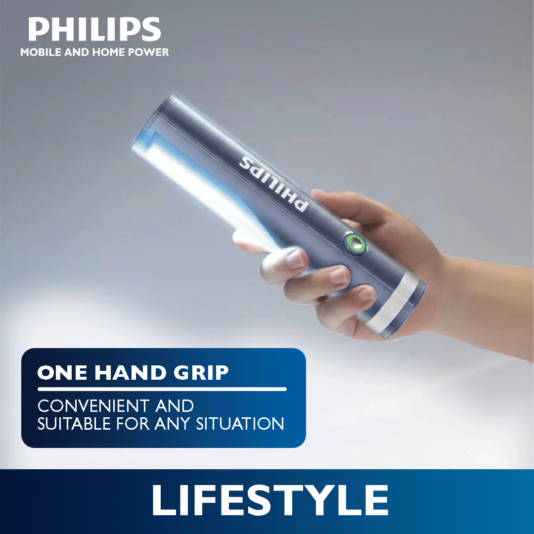 Philips USB-C Rechargeable LED Flashlight & Lantern - 400 Lumens, SOS Mode