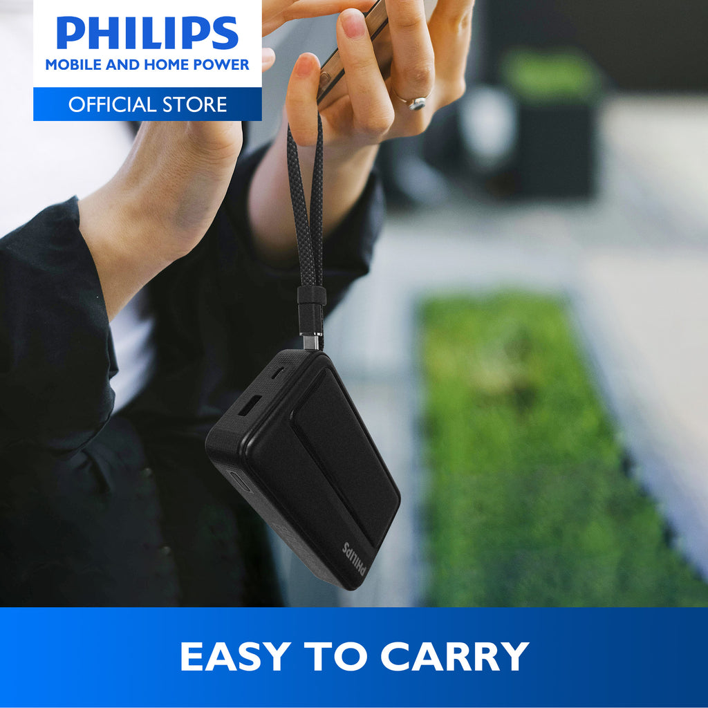 Philips Teal 20000mAh Power Bank 45W Fast Charging PD QC3.0 Fast Charging Built-in USB-C