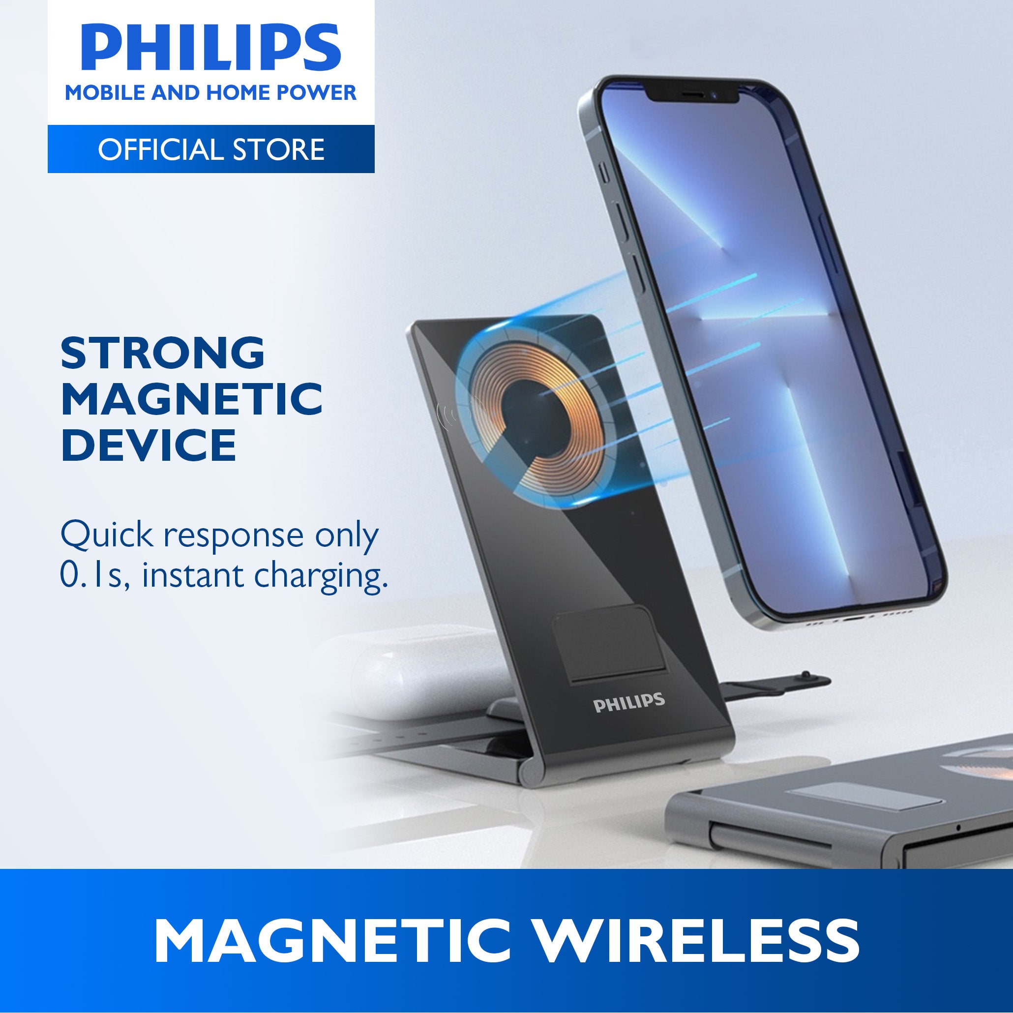 Philips 15W 3-in-1 Magnetic Wireless Fast Charger Portable Charger
