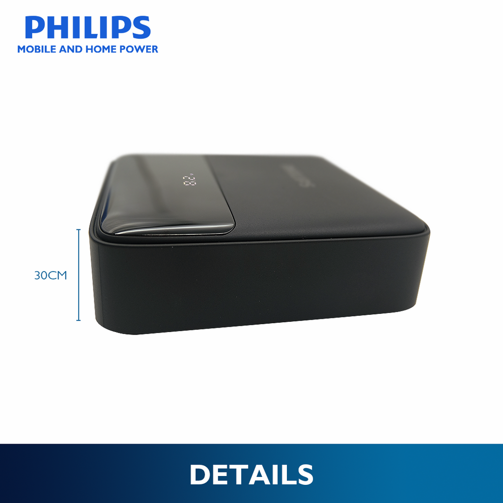 Philips Ultra Fast 240W 5-Port GaN USB Desktop Charger with Digital Display 3 USB-C and 2 USB-A port