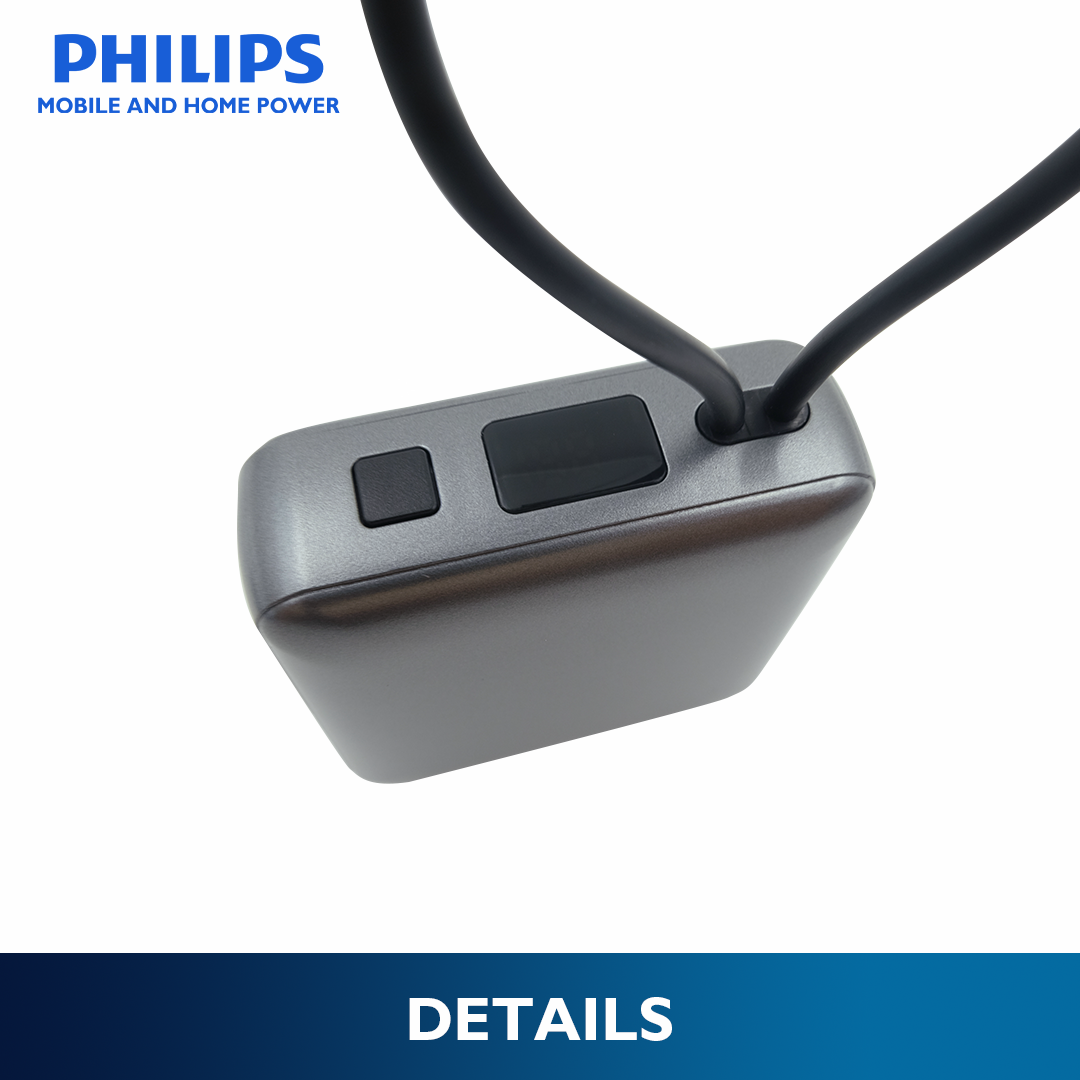 Philips 22.5W 10000mAh Fast Charging Power Bank with Built-In USB-C and Lightning Cable
