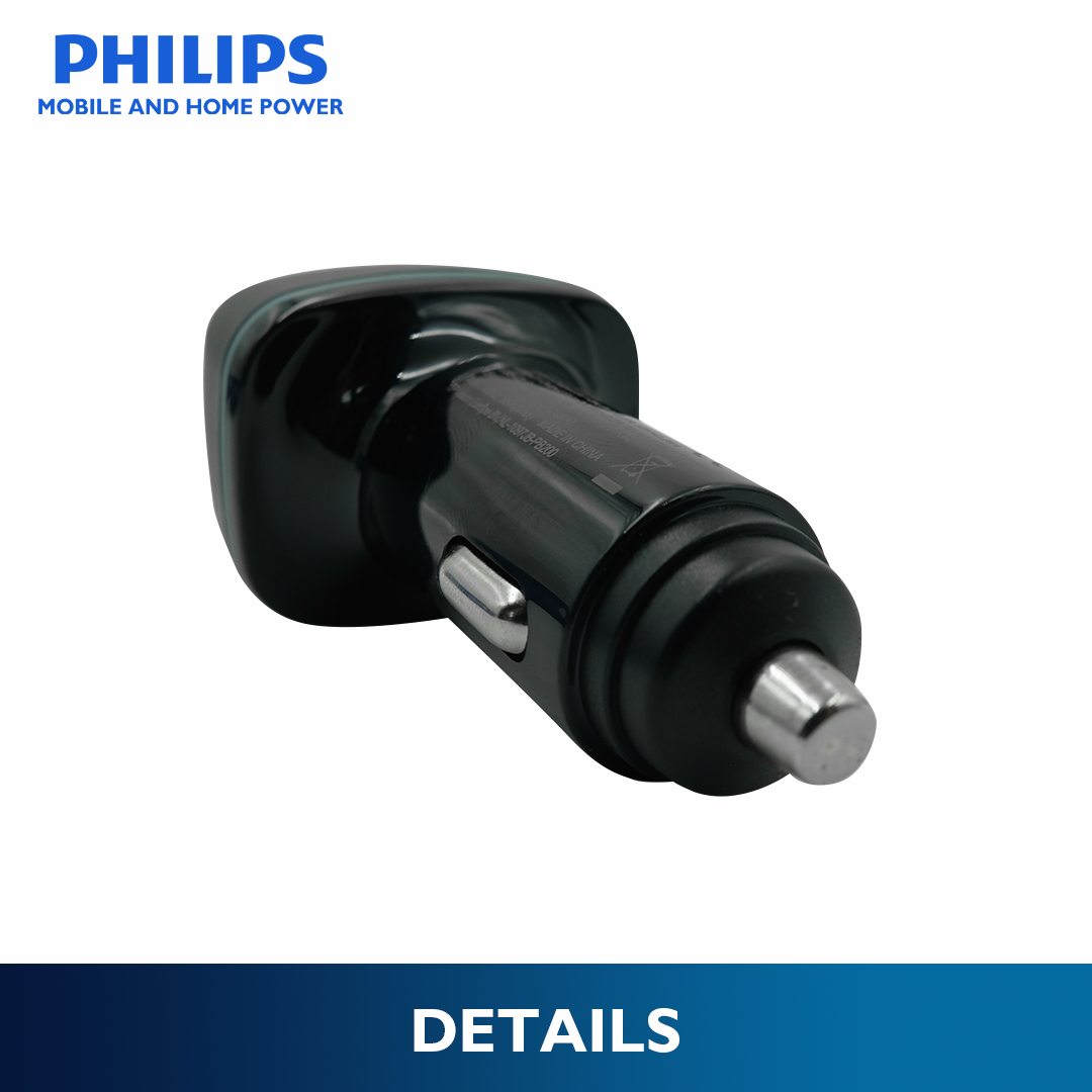 Philips 45W Triple Port Fast Car Charger with PD 20W & PD 45W