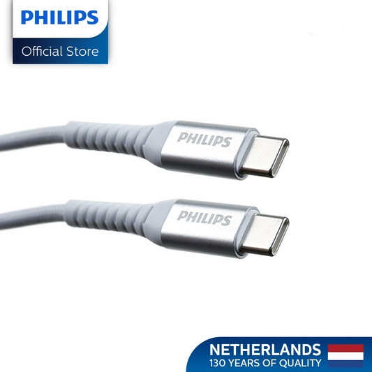 Philips 100W 1.2M USB-C to USB-C Cable Transfer and Fast Charging Braided Cable