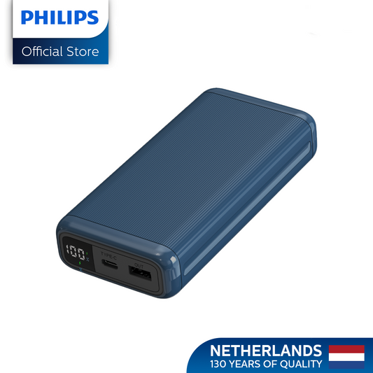 Philips Blue 22.5W 20000mAh Li-polymer PD Powerbank  with LCD Display