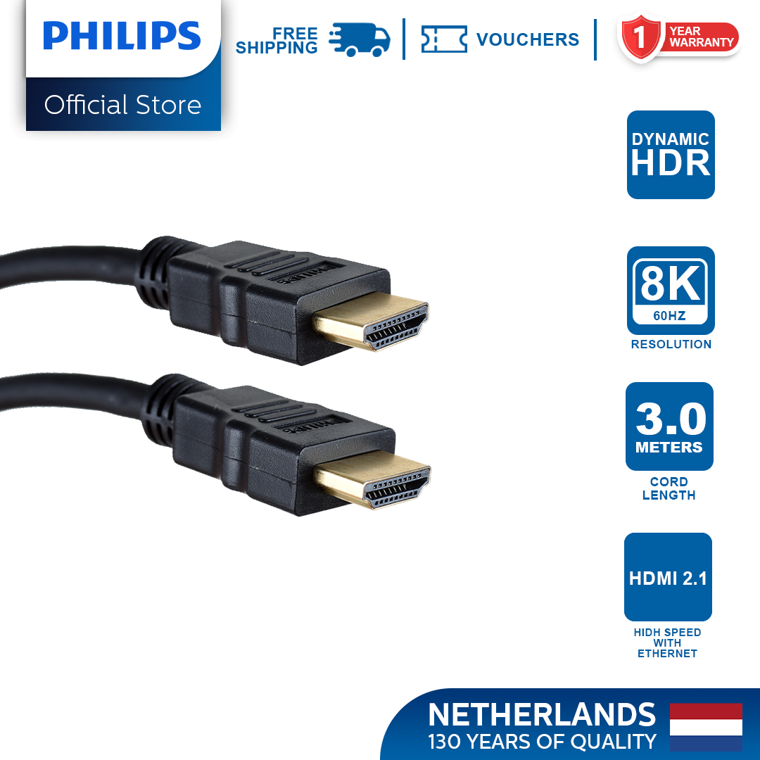 Philips HDMI 3m 8K/60Hz 48Gbps Ultra High Speed data Transfer