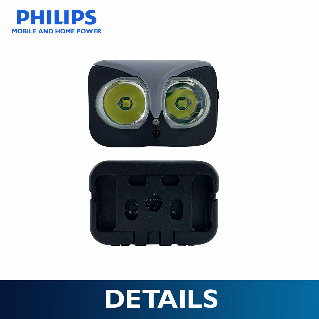 PHILIPS Multi-Functional Rechargeable Sensor LED Headlamp | 450 Lumens Brightness | 100 m Beam Distance | 1000 mAh Battery