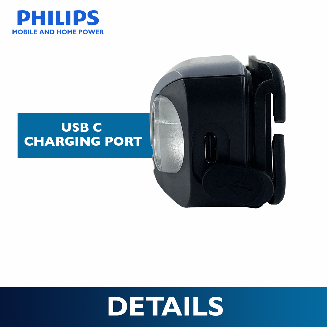 PHILIPS Multi-Functional Rechargeable Sensor LED Headlamp | 450 Lumens Brightness | 100 m Beam Distance | 1000 mAh Battery