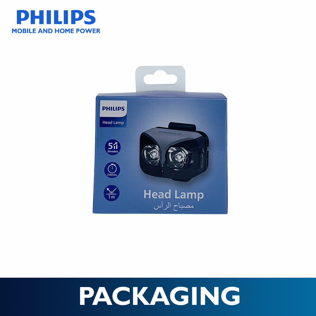 PHILIPS Multi-Functional Rechargeable Sensor LED Headlamp | 450 Lumens Brightness | 100 m Beam Distance | 1000 mAh Battery