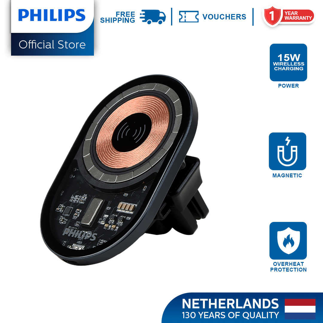 Philips 15W Qi Magsafe Wireless Magnetic Air Vent Charging Mount