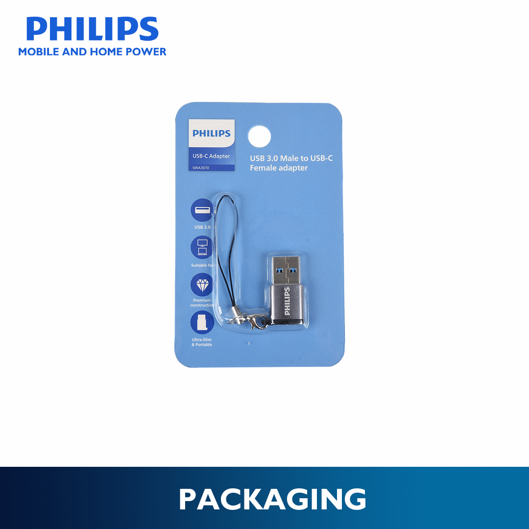 Philips 3.0 USB Male to USB-C Female Adapter