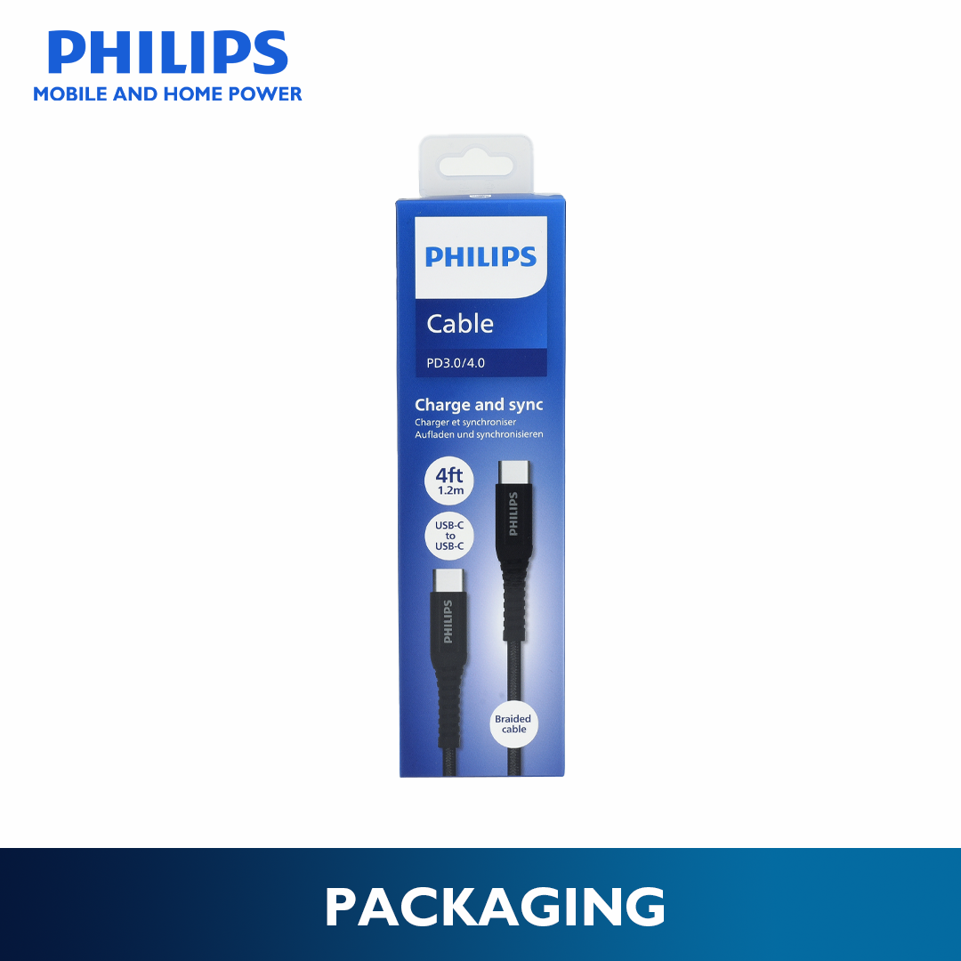 Philips 100W 1.2m USB Type C to USB C PD Cable