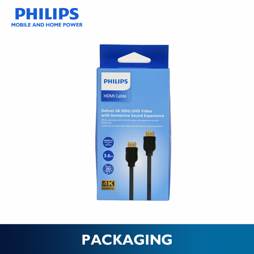 PHILIPS HDMI Cable 2.0 Cable 3.6m 4K/60Hz High-Speed Transmission