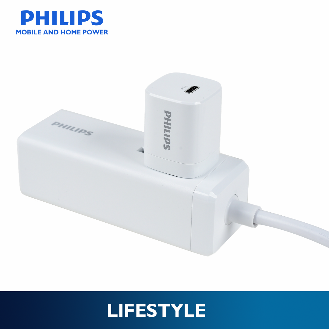 Philips 20Watts USB-C PD Mini Wall Charger Compact Charger with Foldable Plug