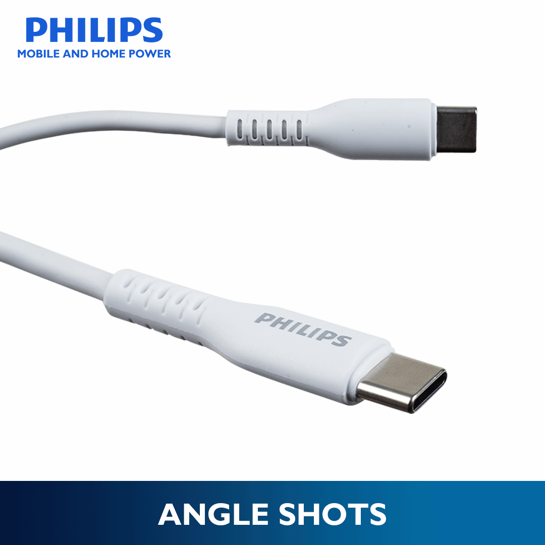 Philips 1.2 Meter 20Watts USB C to USB C Cable Fast Charging TPE-Silicon Cable