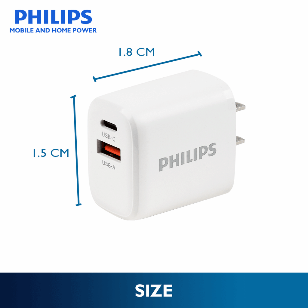 Philips 20W USB C Fast Wall Charger, iPhone Charger, USB C Charger