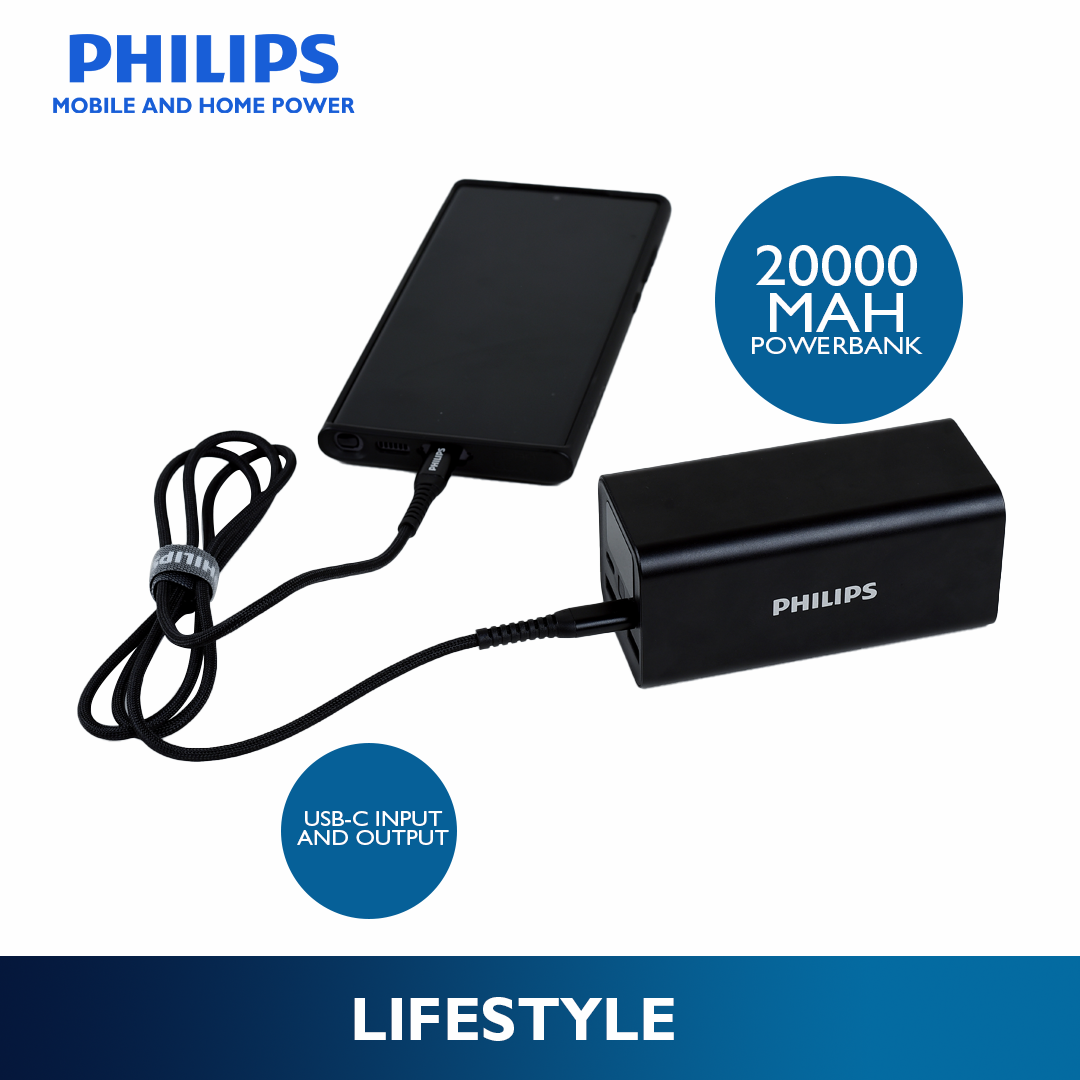 Philips DLP5721 20000mAh Digital Display PD65W+22.5W Powerbank