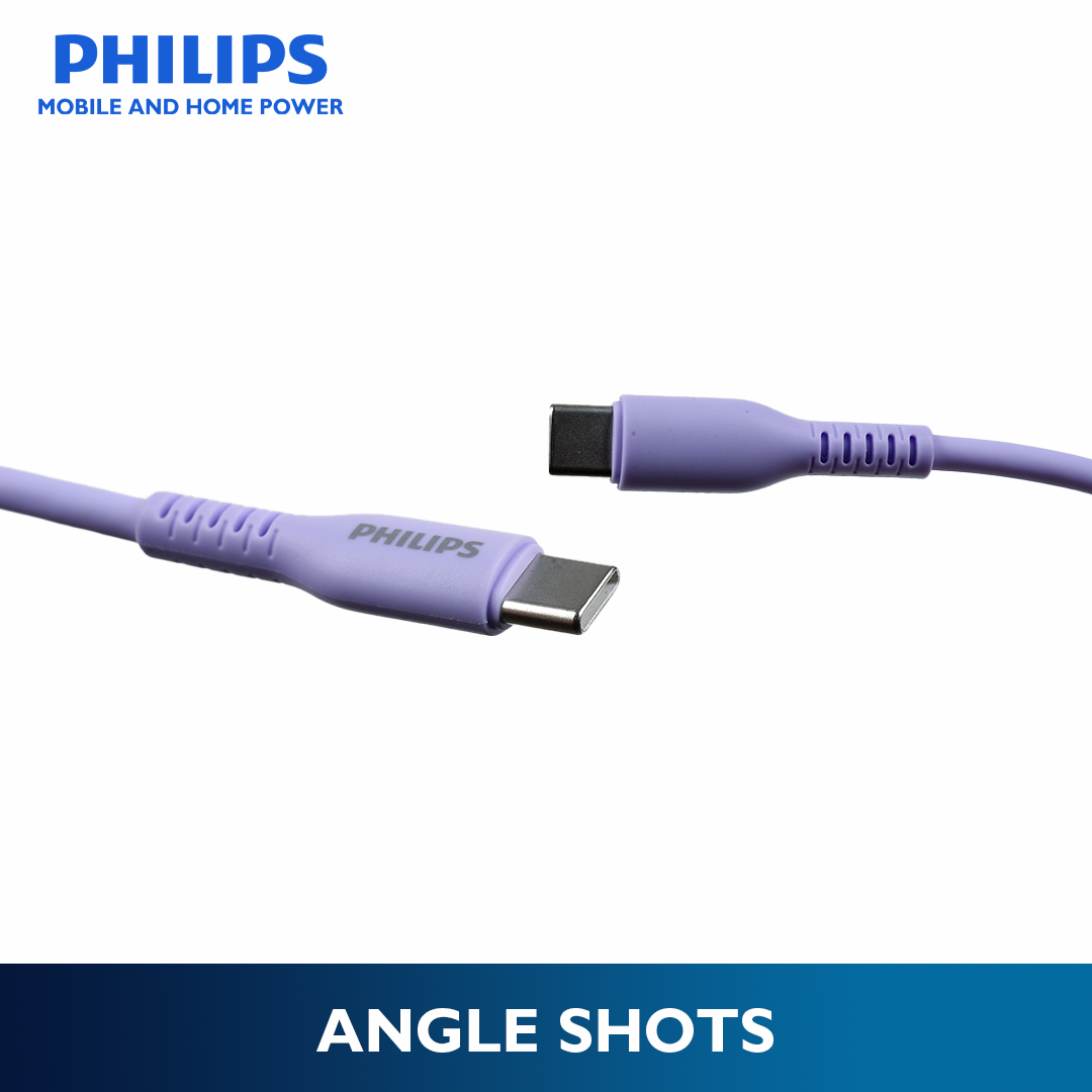 Philips Purple 60W 1.2M USB Type C to USB C PD Cable