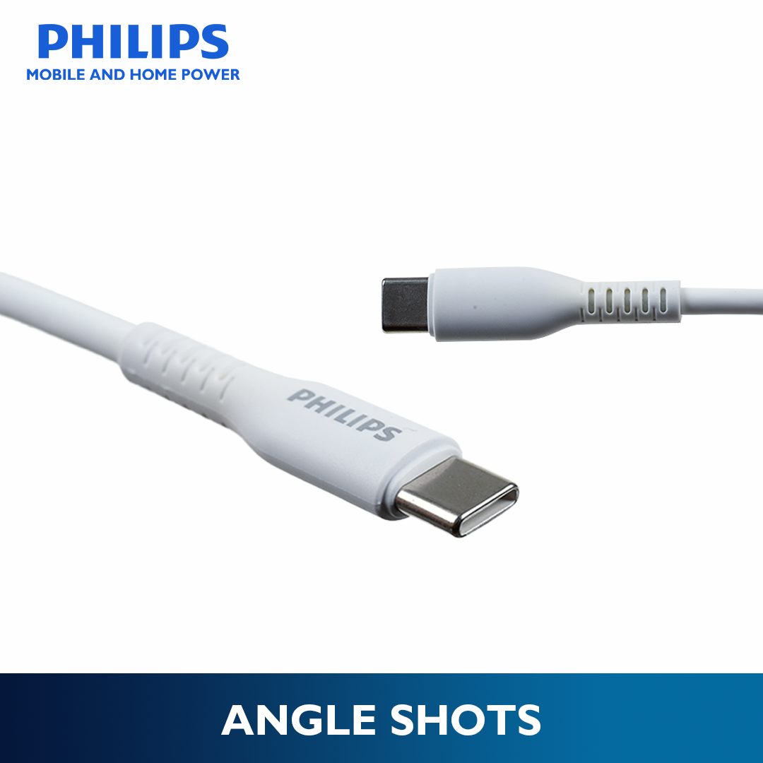 Philips White 60W 1.2M USB Type C to USB C PD Cable