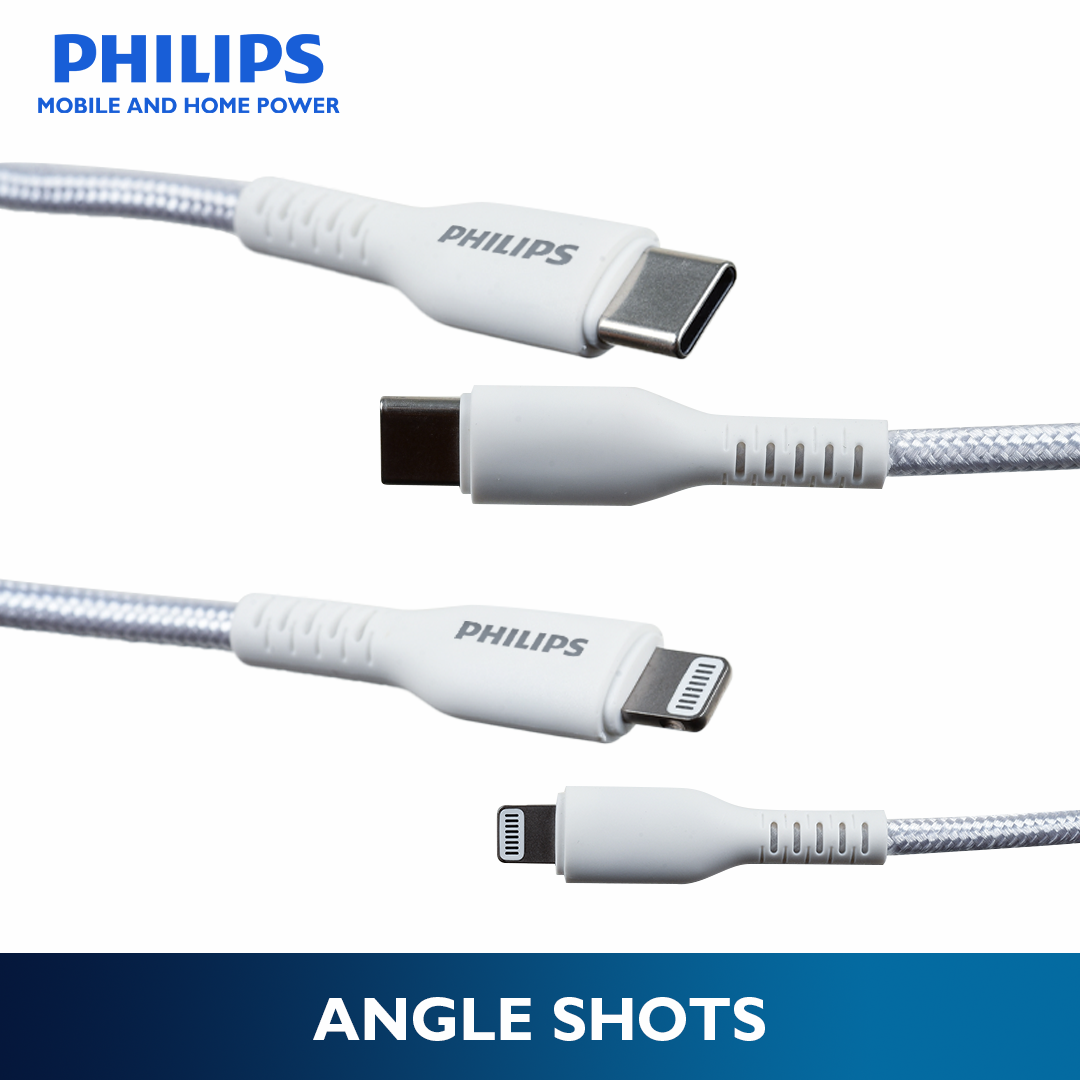 Philips Braided 1.2m 18W USB C Type-C to Lightning Cable MFi Certified iPhone Charging Cable