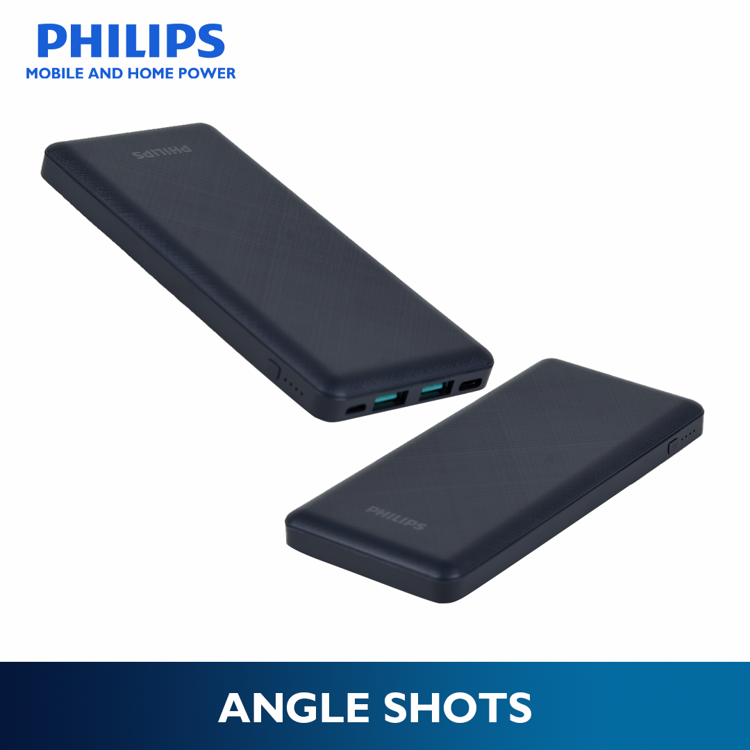 Philips Blue 22.5W 10000mAh PD Fast Charger Powerbank USB-C USB-A Outputs