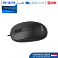 Philips Black Wired Mouse 2000 Series1200 DPI, Optical Sensor, Plug & Play USB Mice