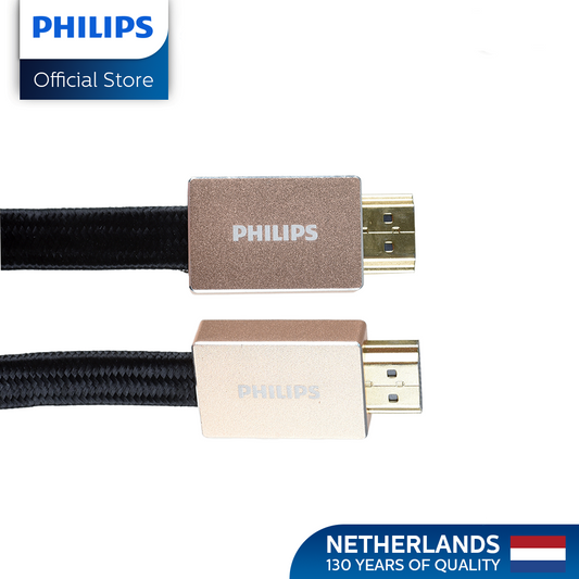 Philips HDMI2.1 1.5m 8K/60Hz 48Gbps HDMI Premium Certified Gold Connector  Flat Braided Cables