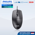 Philips Wired Mouse 2000 Series 1200 DPI, Optical Sensor, Plug & Play Office & Home Use