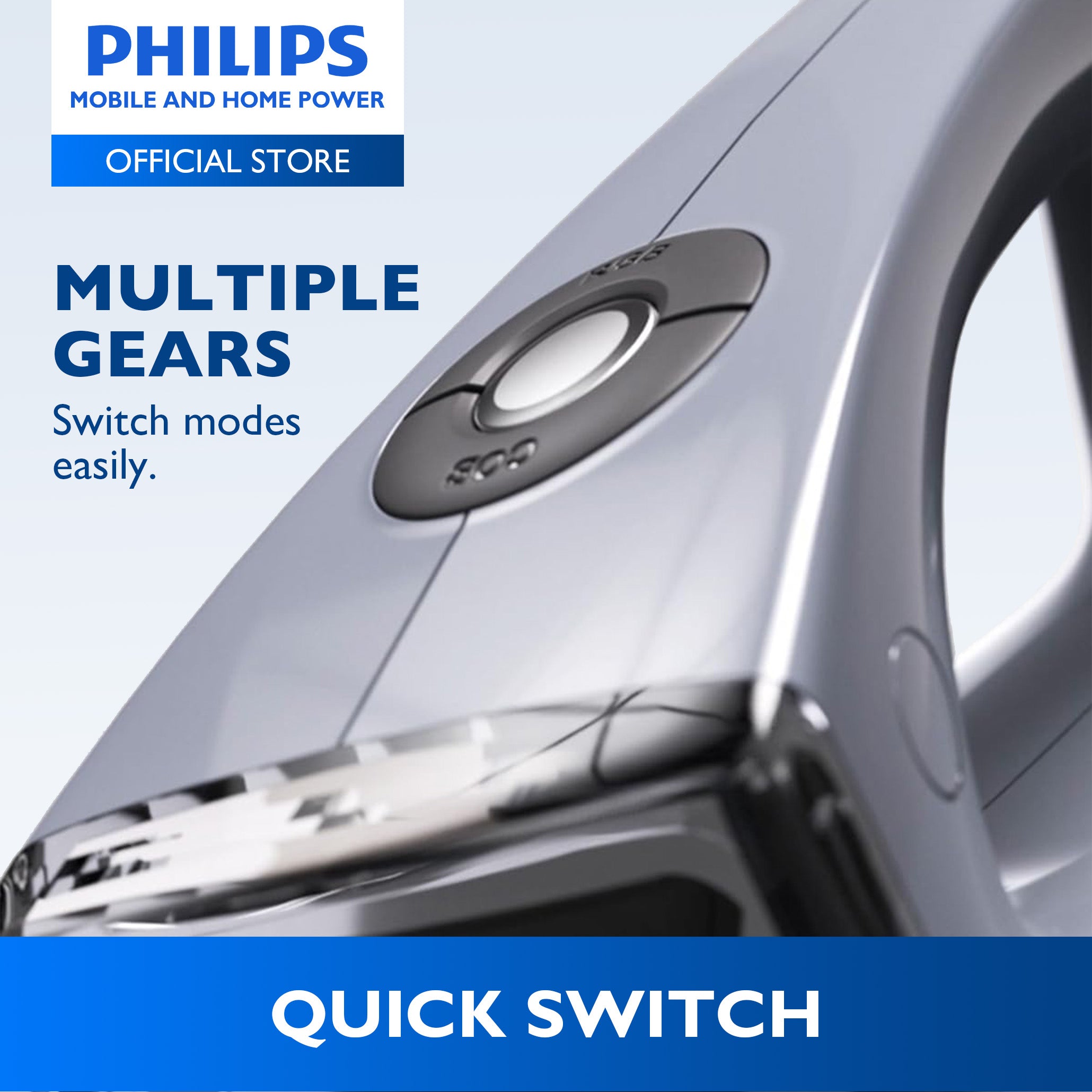 Philips Rechargeable Portable Flashlight Multiple Modes Up to 300mins Light with RGB High Lumen 10W 4000mAh 5-20hrs Camping Flashlight Emergency Light