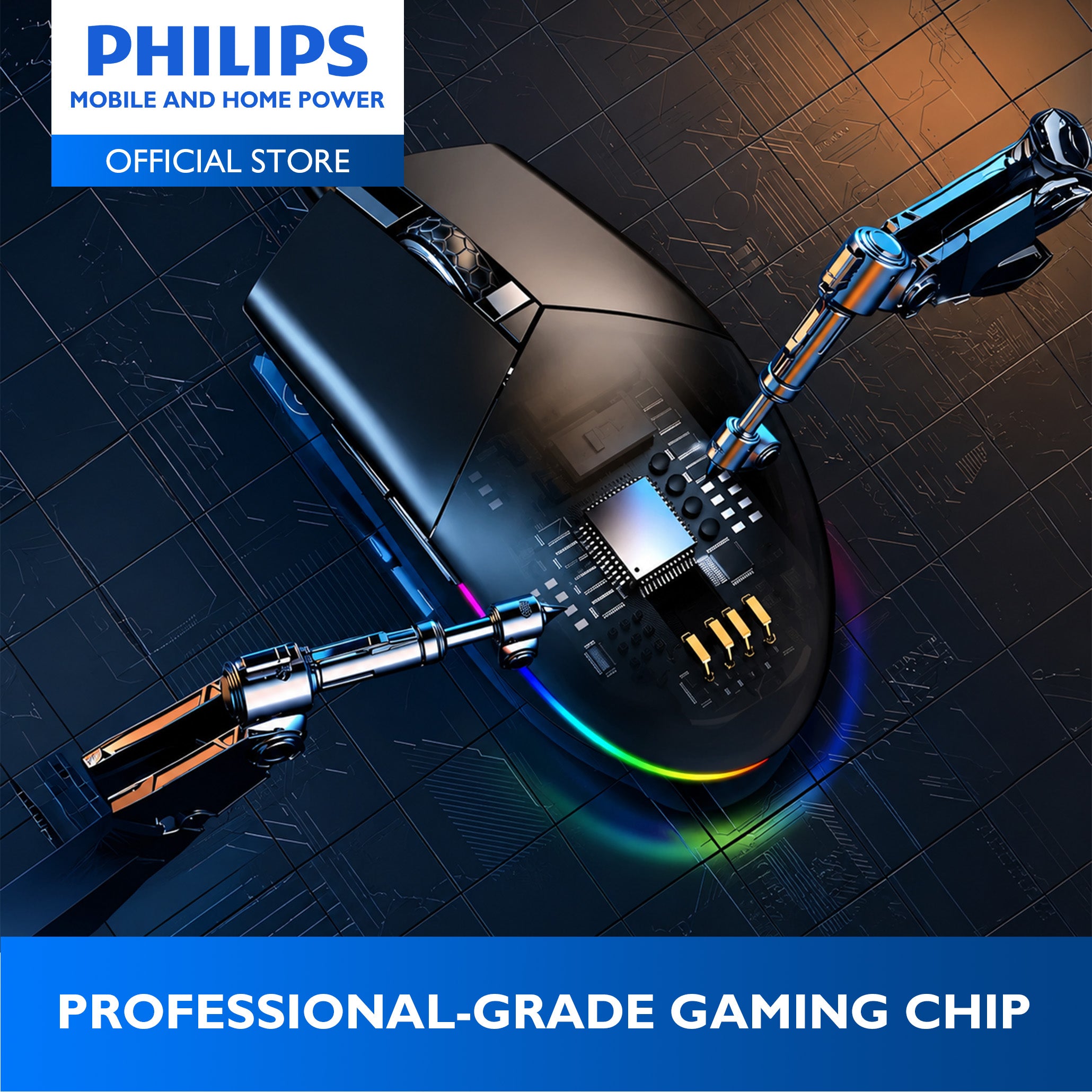Philips Wired Gaming Mouse Momentum 3000 6400 DPI, RGB Backlight 6 Buttons